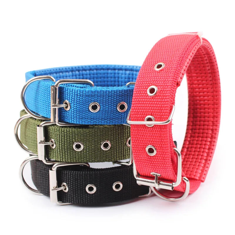 Solide Hundehalsbänder Nylon-Hundehalsband für kleine, mittelgroße und große Hunde Teddy Keji Pitbull Bulldog Beagle