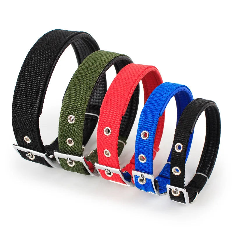 Solide Hundehalsbänder Nylon-Hundehalsband für kleine, mittelgroße und große Hunde Teddy Keji Pitbull Bulldog Beagle