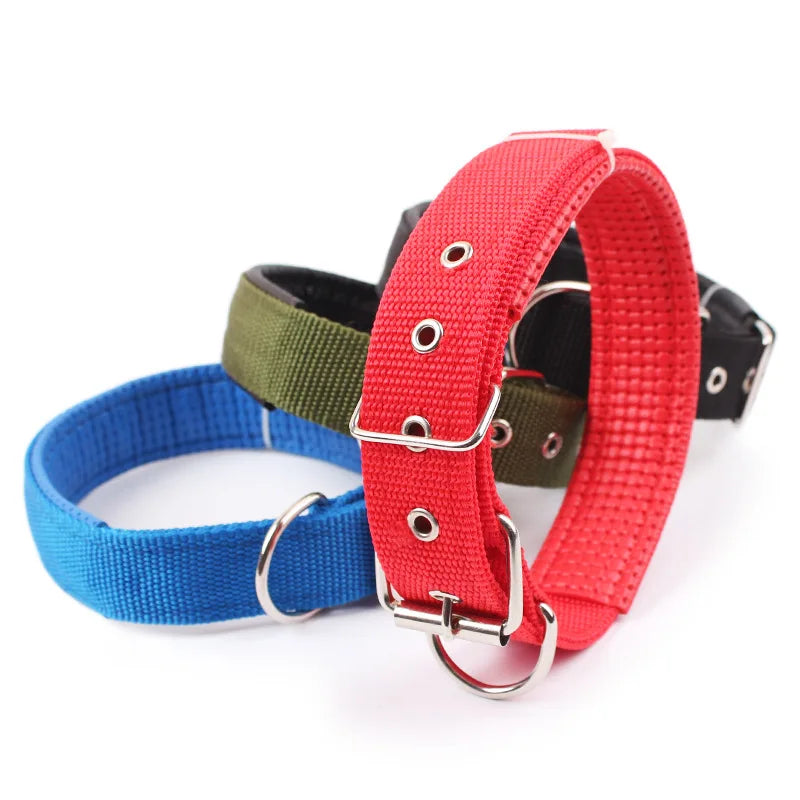 Solide Hundehalsbänder Nylon-Hundehalsband für kleine, mittelgroße und große Hunde Teddy Keji Pitbull Bulldog Beagle