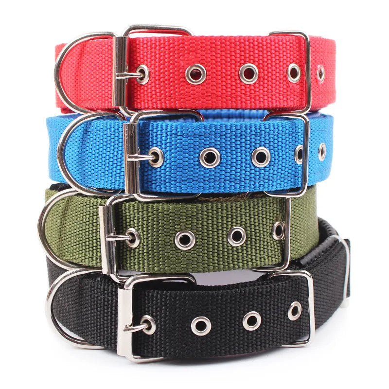 Solide Hundehalsbänder Nylon-Hundehalsband für kleine, mittelgroße und große Hunde Teddy Keji Pitbull Bulldog Beagle