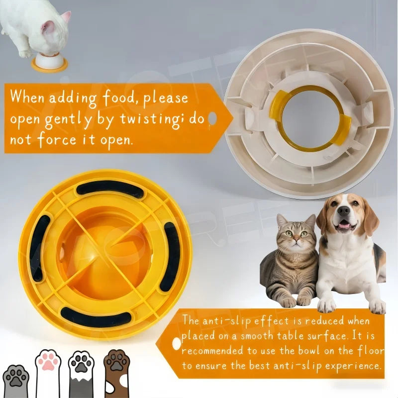 Leckschale für Hunde/Katzen, Leckspielzeug für Haustiere, langsames Futternapf, rutschfeste Leckschale, Lernspielzeug, macht Hunde/Katzen lieben Lecken.