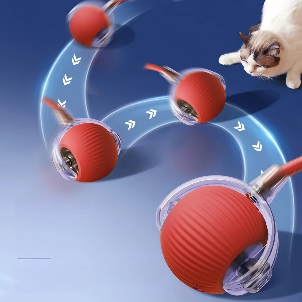 Automatischer Hundespielball zur Selbstbeschäftigung und Langeweile-Linderung, Elektrisches Bissresistentes Smart-Spielzeug für Welpen-Training