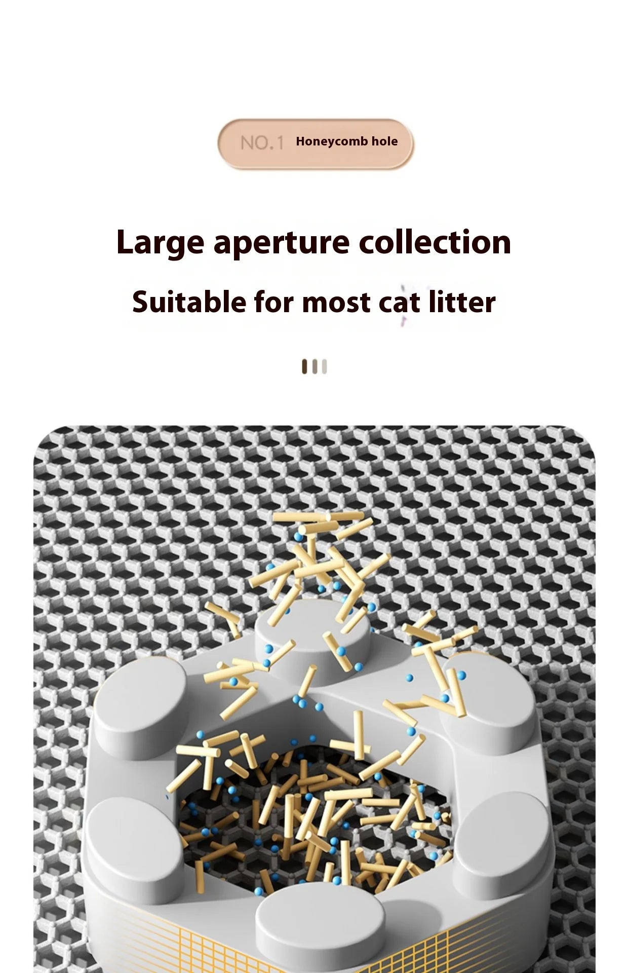 Katzenstreumatte, 2-lagiges Design, Premium-Sandfangstechnologie, wasserdichte Basis, rutschfester Haustier-Bodenschutz für Kätzchen im Innenbereich