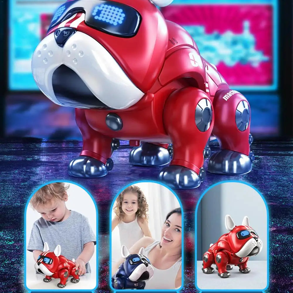Tanzmusik Bulldogge Roboter intelligenter interaktiver Hund mit leichtem Spielzeug für Kinder Kinder frühe Bildung Baby Spielzeug Jungen Mädchen