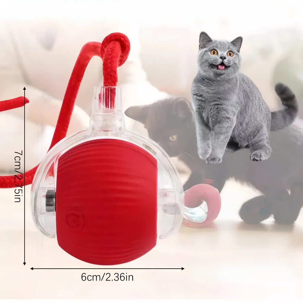 Automatischer Hundespielball zur Selbstbeschäftigung und Langeweile-Linderung, Elektrisches Bissresistentes Smart-Spielzeug für Welpen-Training