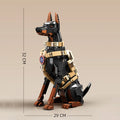 Hochdetailliertes Erwachsenen-Bausatzmodell eines Dobermann-Polizeihundes, ein trendiges Sammlerstück mit voll beweglichen Hundeformen, ein Sammlerartikel für Montage-Enthusiasten, mit beweglichen Gelenken