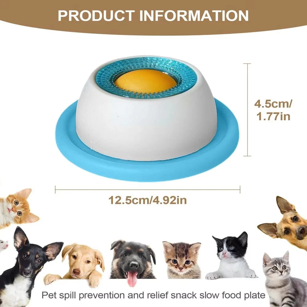 Leckschale für Hunde/Katzen, Leckspielzeug für Haustiere, langsames Futternapf, rutschfeste Leckschale, Lernspielzeug, macht Hunde/Katzen lieben Lecken.