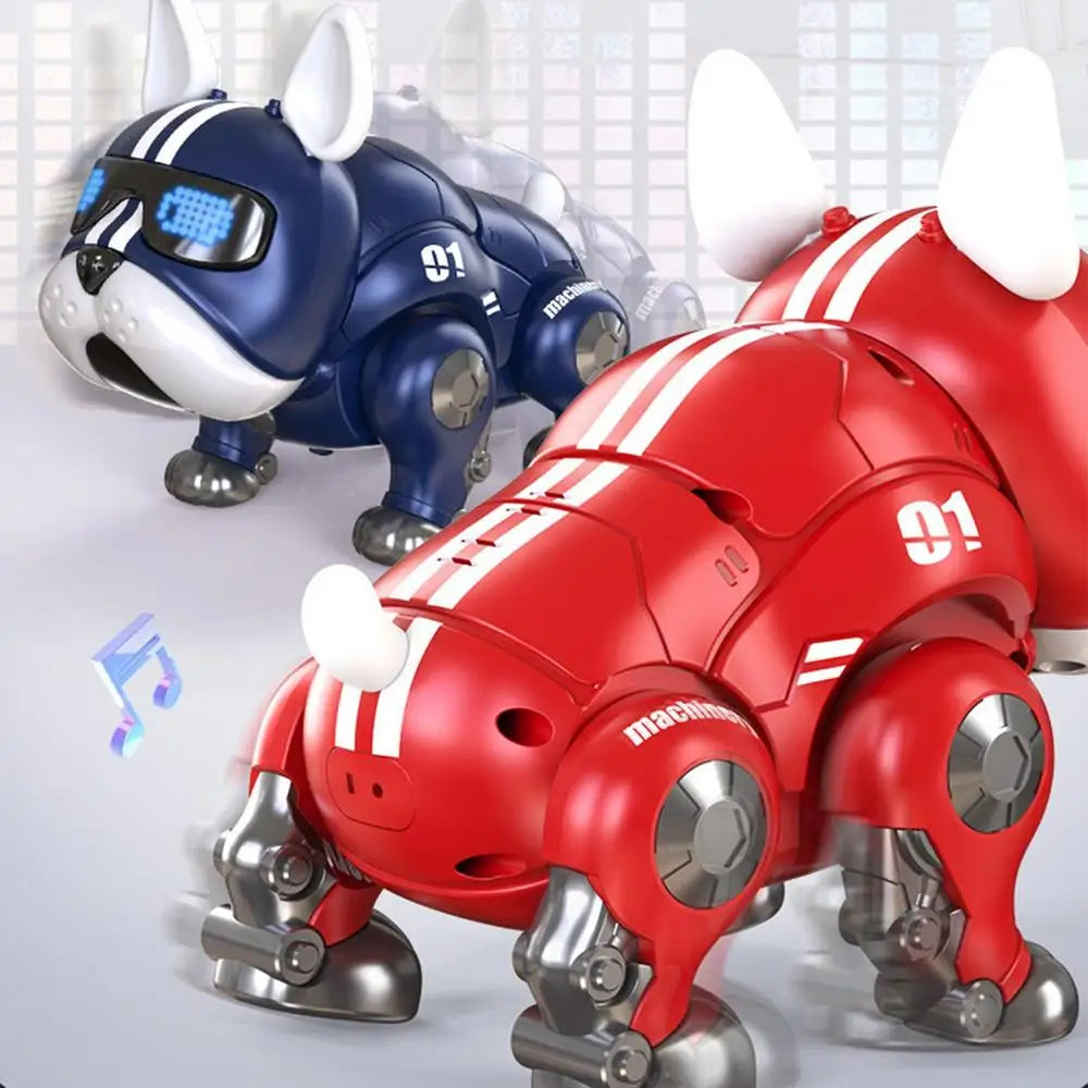 Tanzmusik Bulldogge Roboter intelligenter interaktiver Hund mit leichtem Spielzeug für Kinder Kinder frühe Bildung Baby Spielzeug Jungen Mädchen
