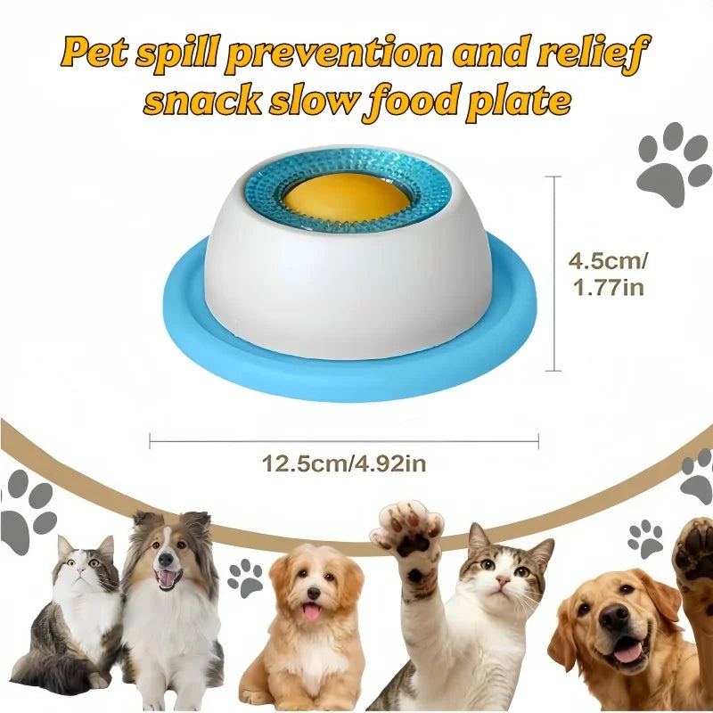 Leckschale für Hunde/Katzen, Leckspielzeug für Haustiere, langsames Futternapf, rutschfeste Leckschale, Lernspielzeug, macht Hunde/Katzen lieben Lecken.