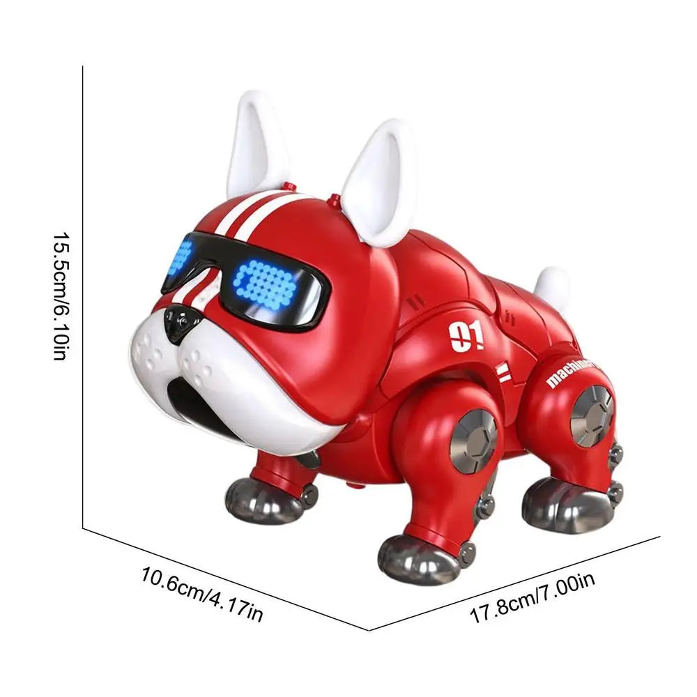 Tanzmusik Bulldogge Roboter intelligenter interaktiver Hund mit leichtem Spielzeug für Kinder Kinder frühe Bildung Baby Spielzeug Jungen Mädchen