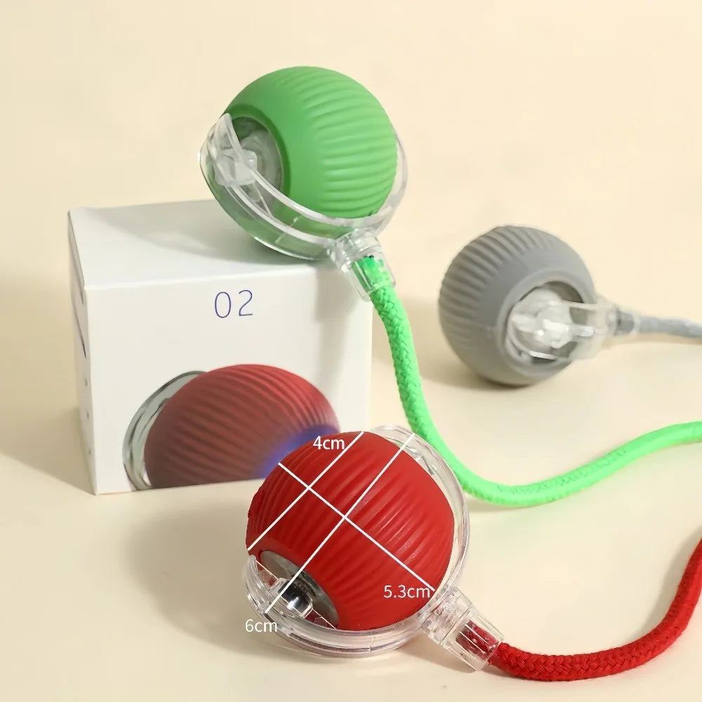 Automatischer Hundespielball zur Selbstbeschäftigung und Langeweile-Linderung, Elektrisches Bissresistentes Smart-Spielzeug für Welpen-Training