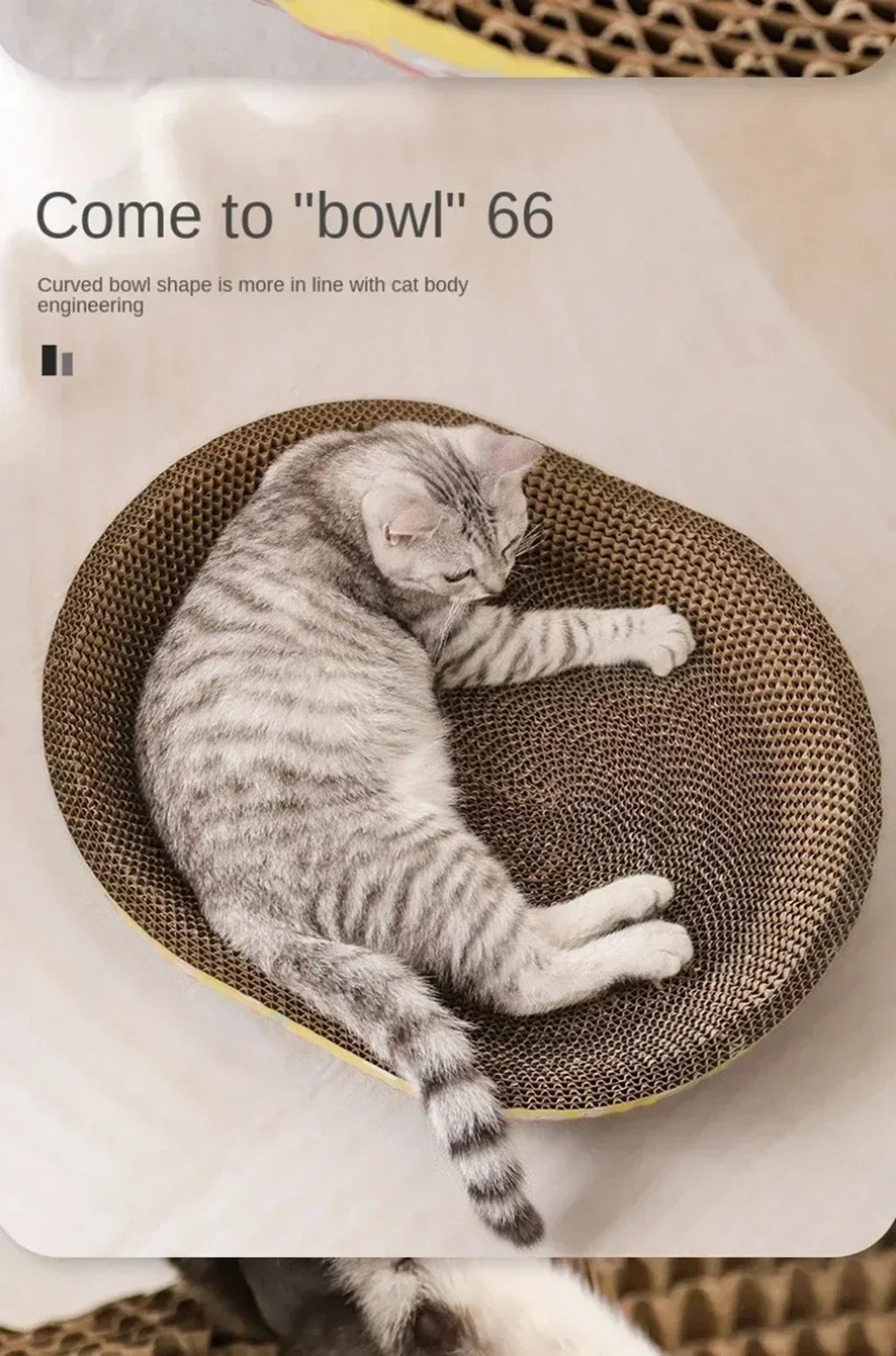 Katzenkratzbrett, schützt Möbel, Schleifklaue, Spielzeug, ovales Wellpappe, verschleißfestes Katzennest, Katzenzubehör