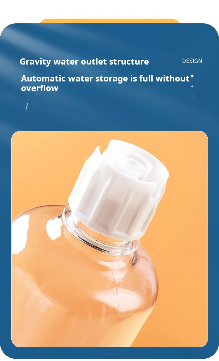 Haustiersc halen mit Wasserzufuhr, 3-in-1-Ohr-Design, gekipptes Katzen wasser und Futtern apf mit Schwerkraft wasser flasche zum Nackenschutz