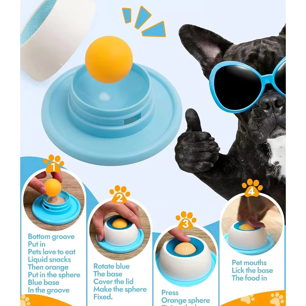 Leckschale für Hunde/Katzen, Leckspielzeug für Haustiere, langsames Futternapf, rutschfeste Leckschale, Lernspielzeug, macht Hunde/Katzen lieben Lecken.