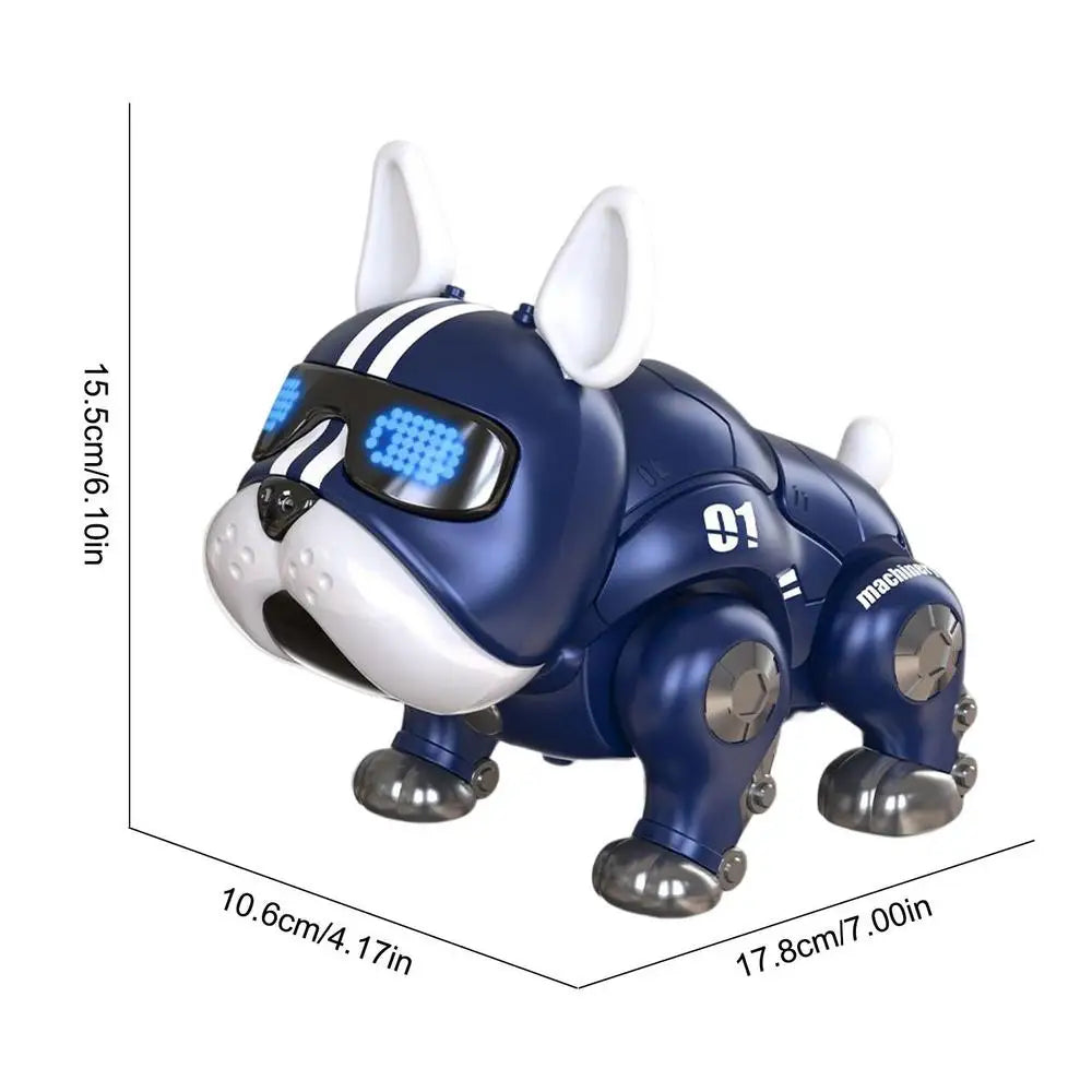 Tanzmusik Bulldogge Roboter intelligenter interaktiver Hund mit leichtem Spielzeug für Kinder Kinder frühe Bildung Baby Spielzeug Jungen Mädchen