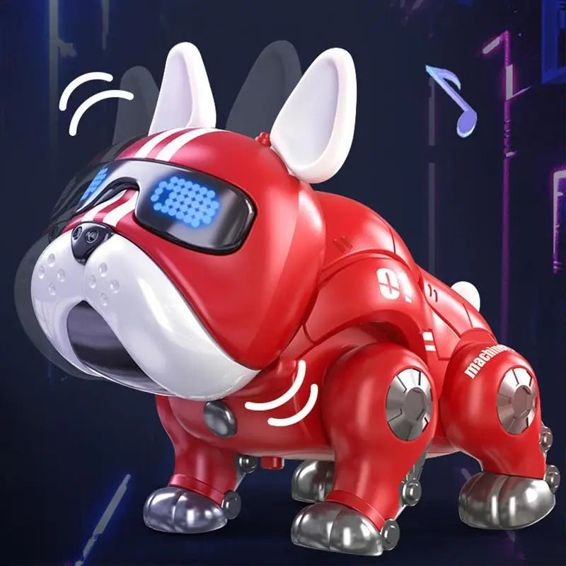 Tanzmusik Bulldogge Roboter intelligenter interaktiver Hund mit leichtem Spielzeug für Kinder Kinder frühe Bildung Baby Spielzeug Jungen Mädchen