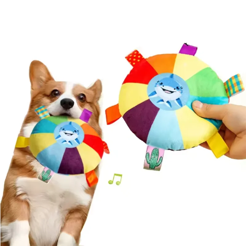 Hund klingendes Plüschtier, Glocke, Cartoon-Spielzeug, Welpe, kleiner Hund, Teddy, Zähneknirschen, Spielzeug, verschleißfestes, bissfestes Haustierspielzeug