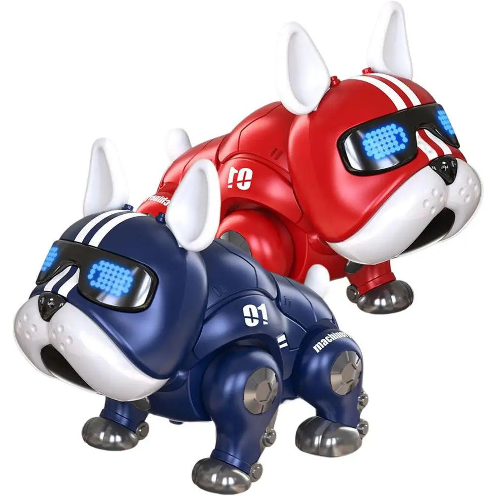 Tanzmusik Bulldogge Roboter intelligenter interaktiver Hund mit leichtem Spielzeug für Kinder Kinder frühe Bildung Baby Spielzeug Jungen Mädchen