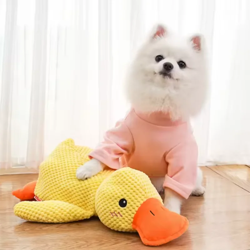 Hundespielzeug Stomping Ente Bissfest Schleifen Zähne Reinigung Großer Hund Interaktive Unterhaltung Welpe Langeweile Haustier Plüschtier