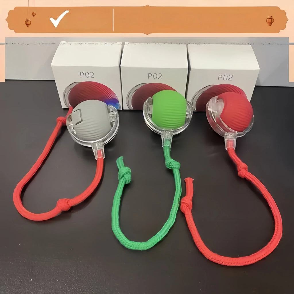 Automatischer Hundespielball zur Selbstbeschäftigung und Langeweile-Linderung, Elektrisches Bissresistentes Smart-Spielzeug für Welpen-Training