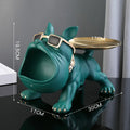 30 cm/11,8 Zoll Home Decor Bulldog Figur Hund Statue Schlüssel Aufbewahrungsbox Tier Ornament Harz Handwerk Kunst Figur Welpen Skulptur